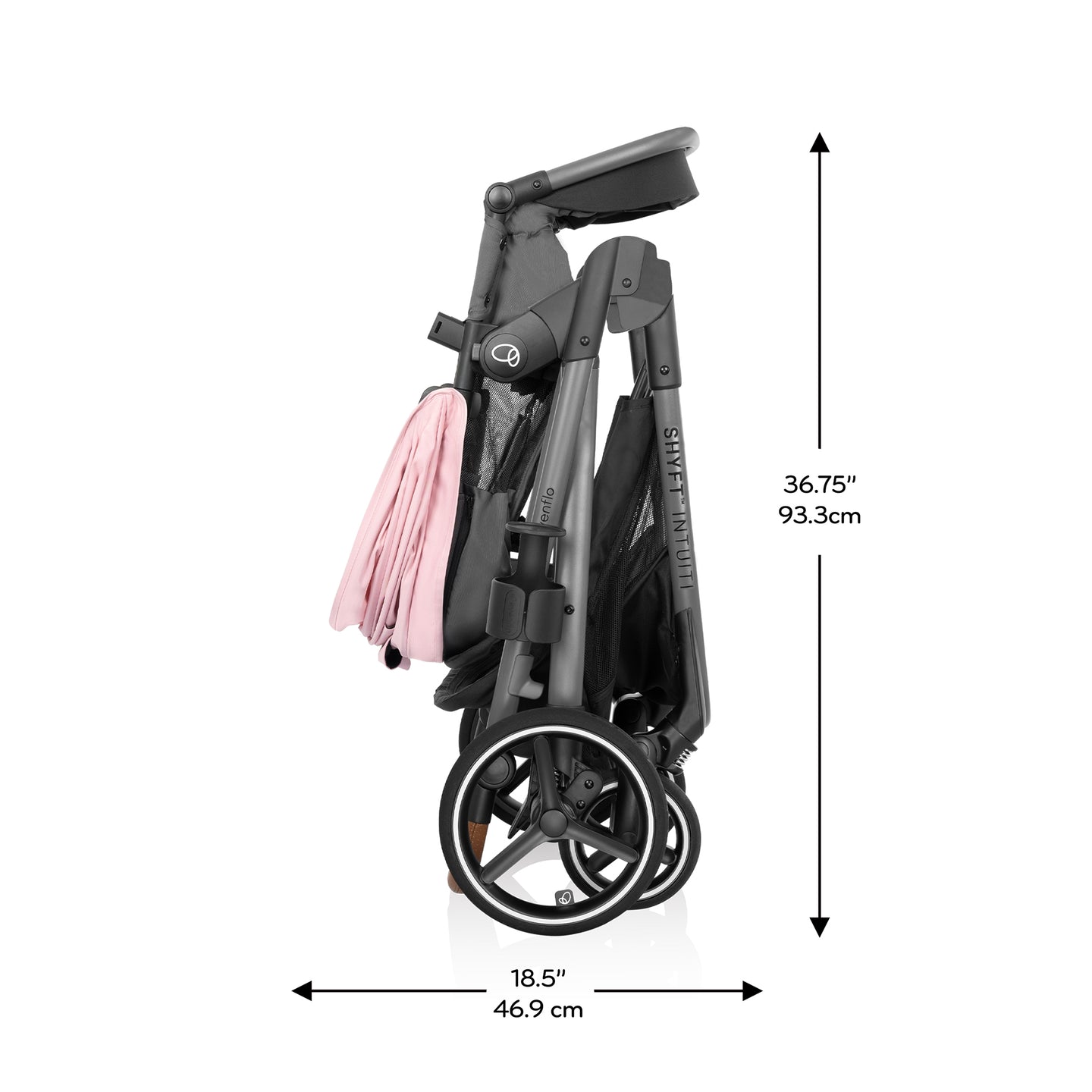 Evenflo - Shyft Intuiti Travel System with Revolve180 LiteMax NXT Rotational Infant Car Seat - Amaranth Pink